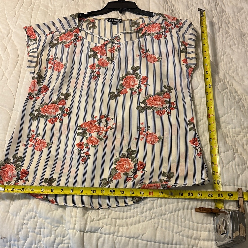 J for Justify Floral and Striped Top